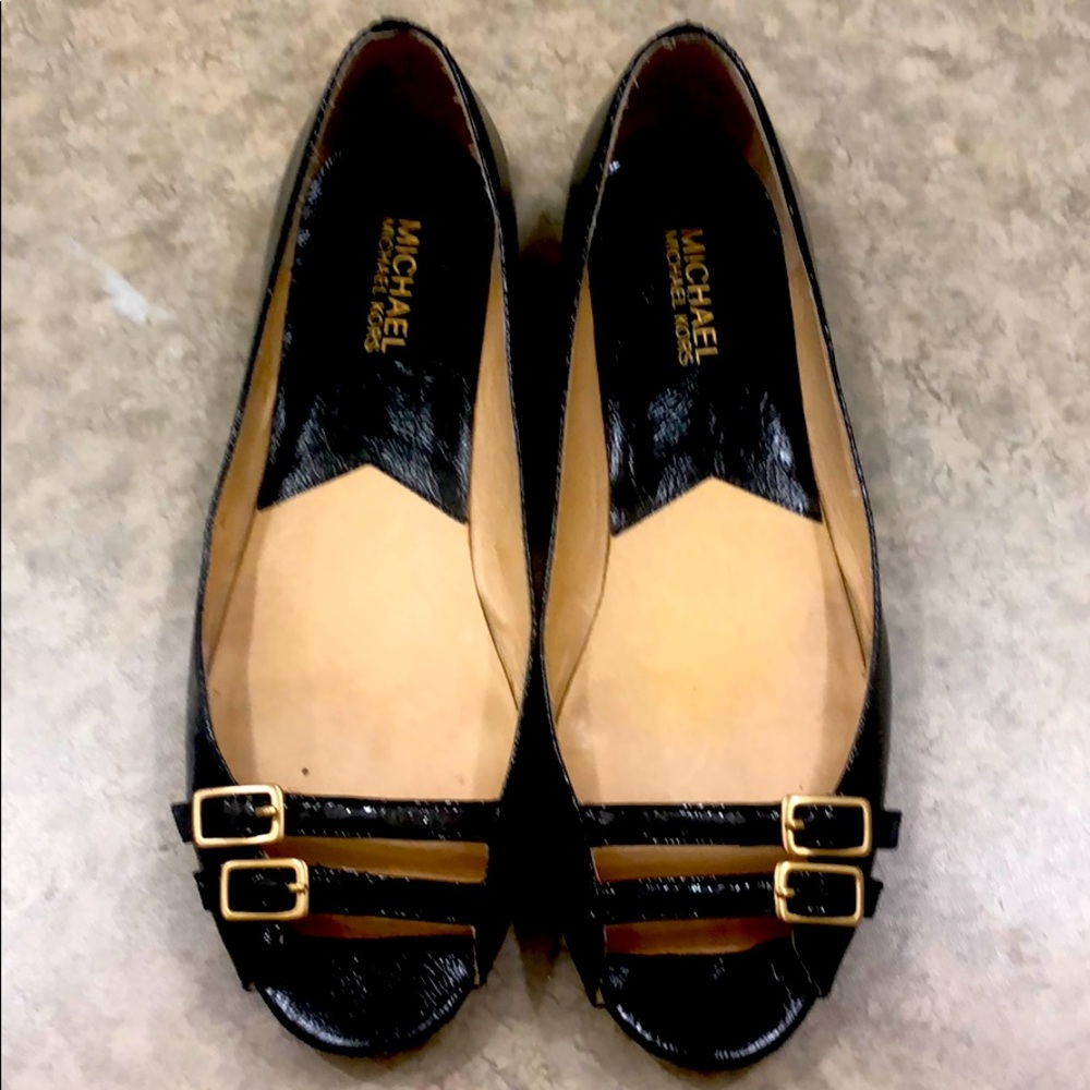 COPY - Micheal Kors peep toe with buckles flats 🥿